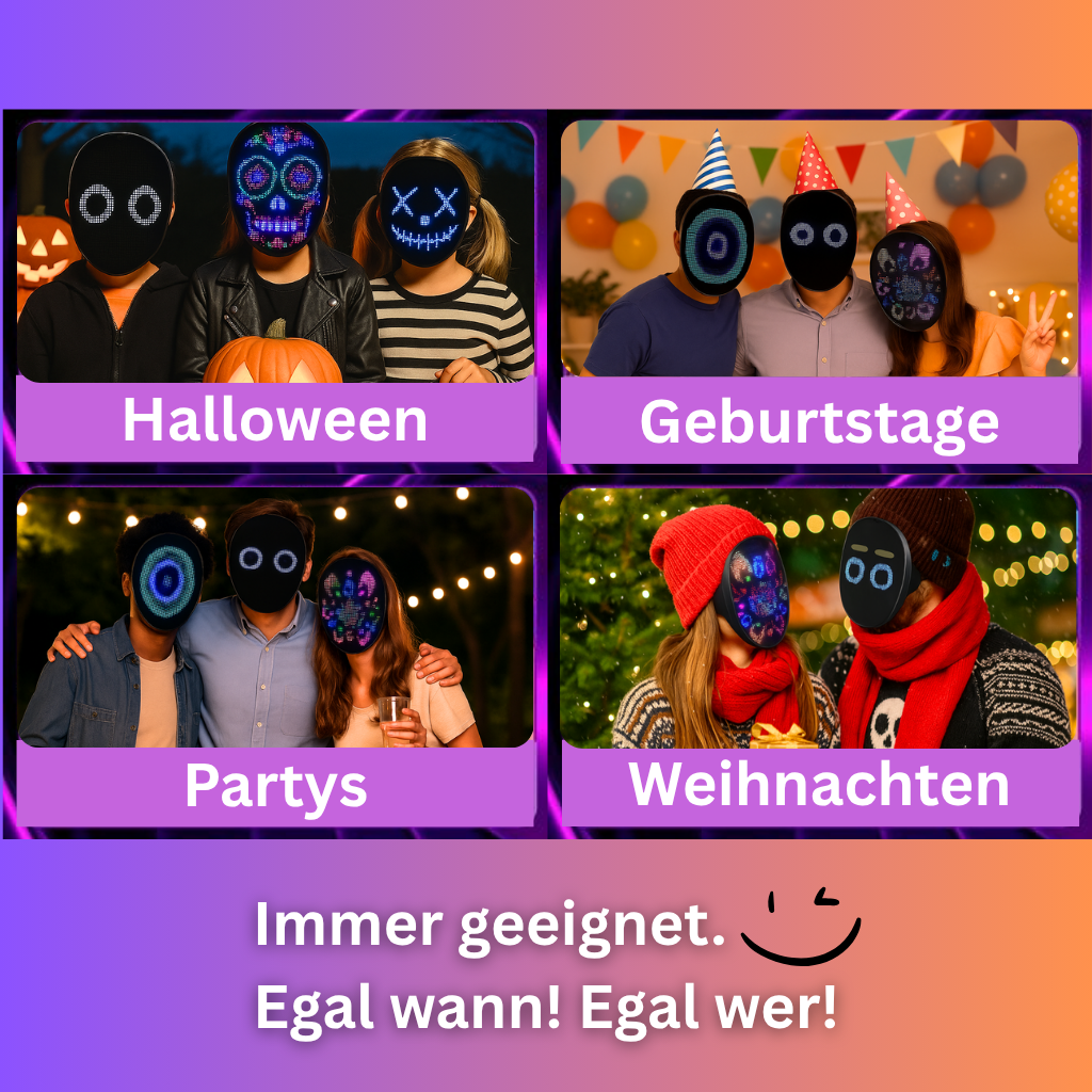 Smarte LED-Bluetooth-Maske